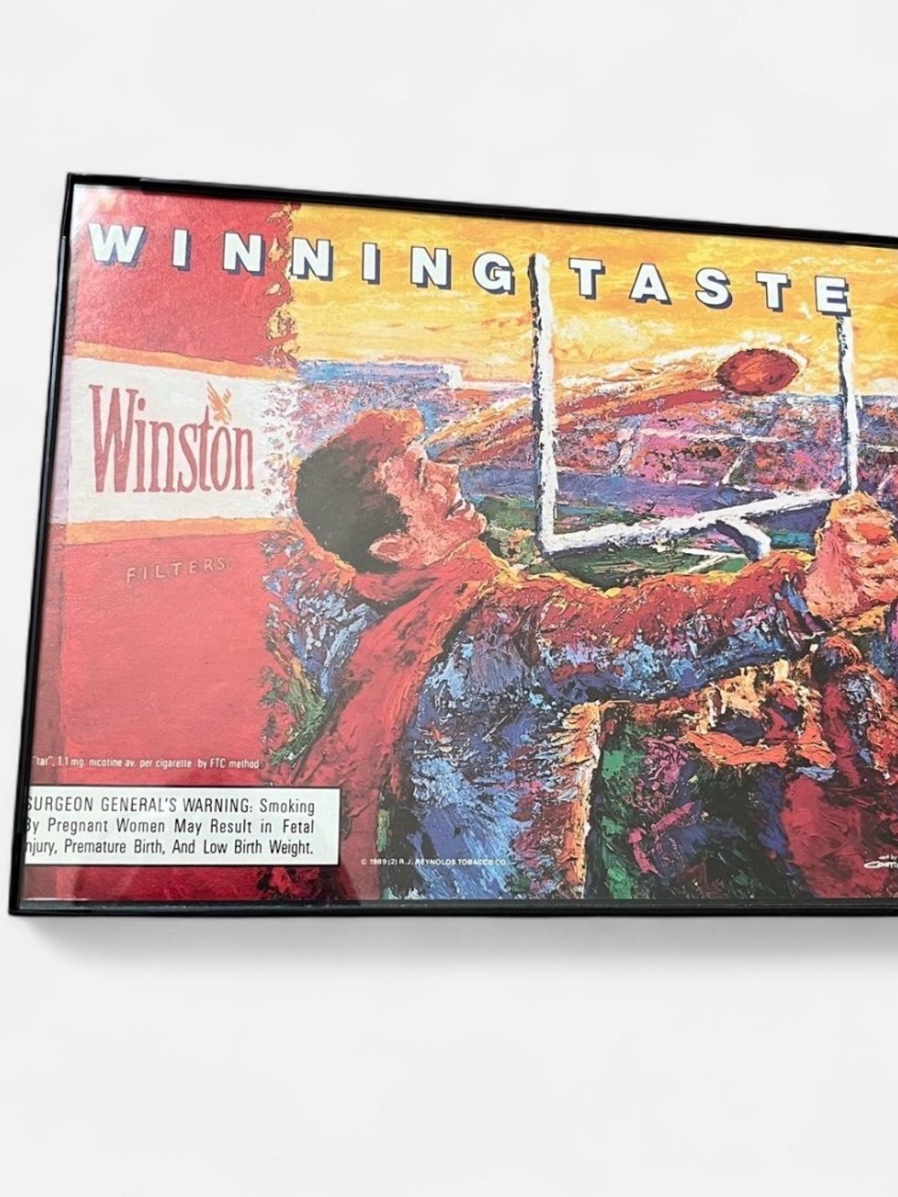 Vintage Winston Cigarettes Print Framed Size 8x10